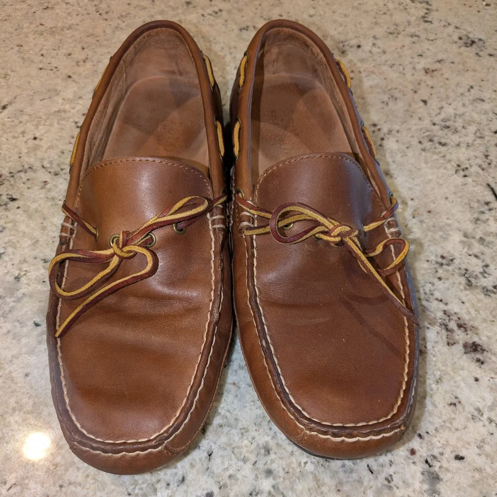 Polo Ralph Lauren Men's Leather Driving Loafers Brown Moccasins Size 10.5D